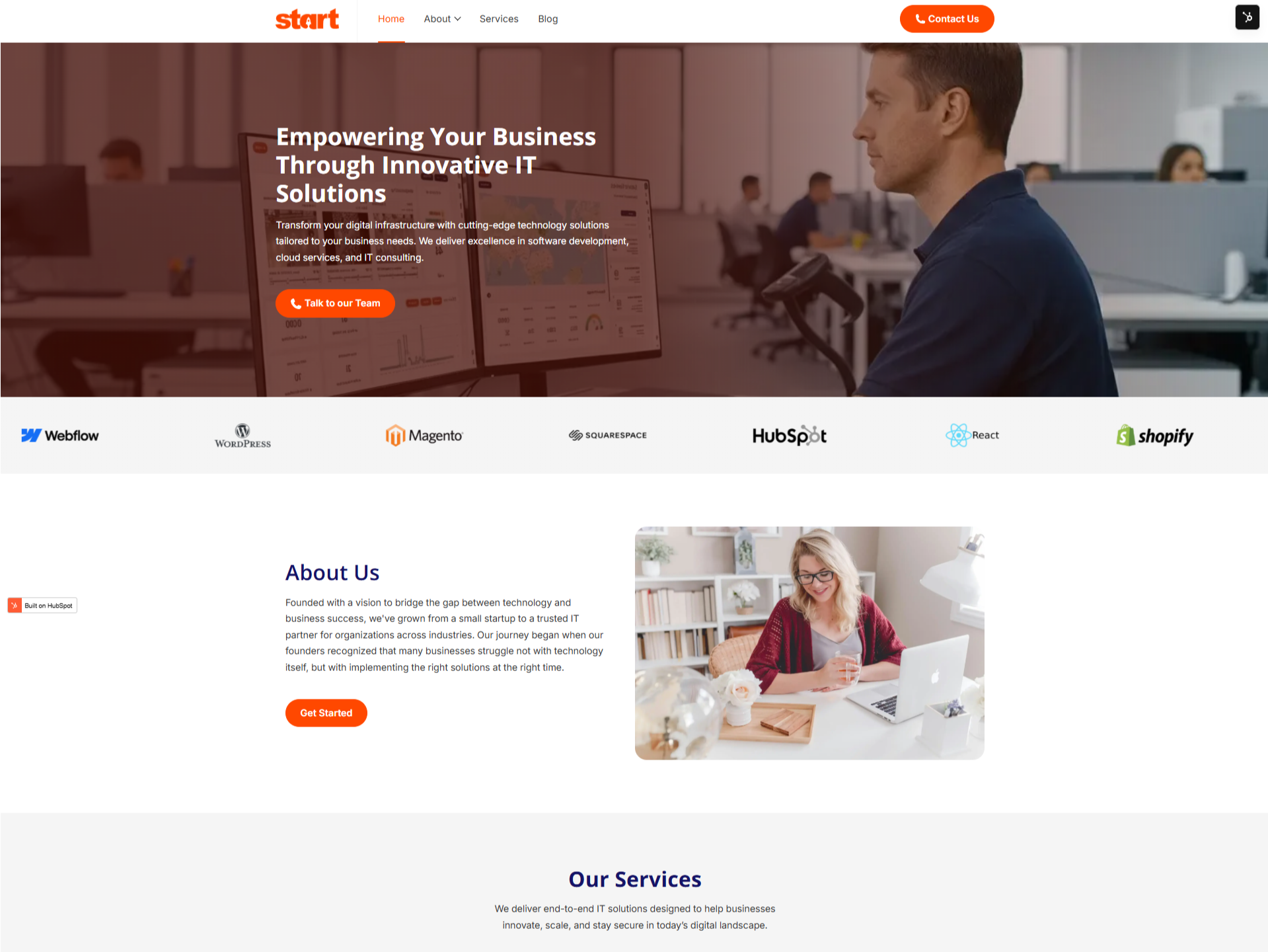 Optimized Landing Page Templates