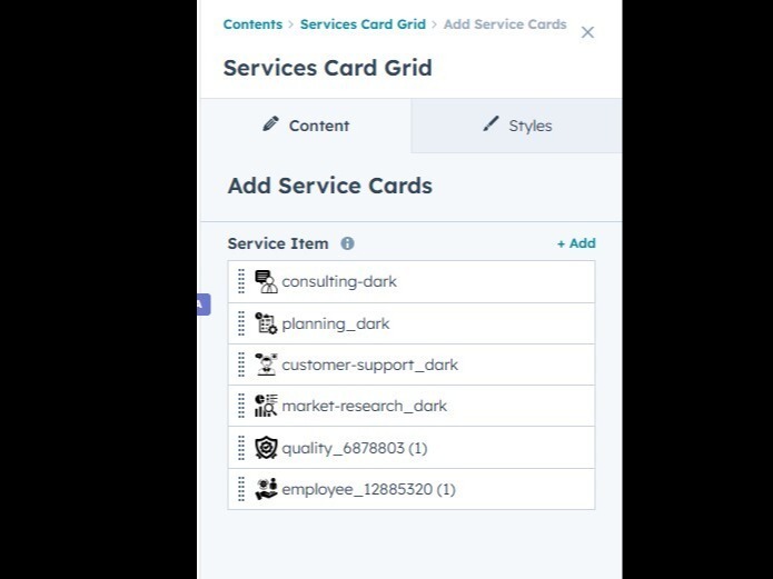 Dynamic Service Card Management